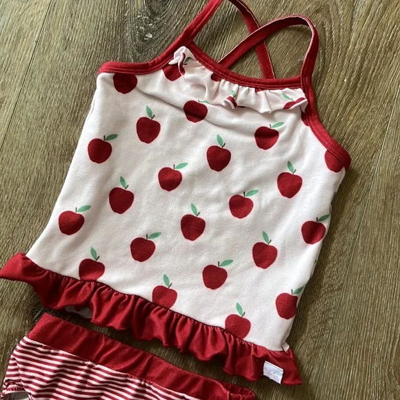 SweetHoney Apple Loungewear Pajama Set 4T - Picture 2 of 6